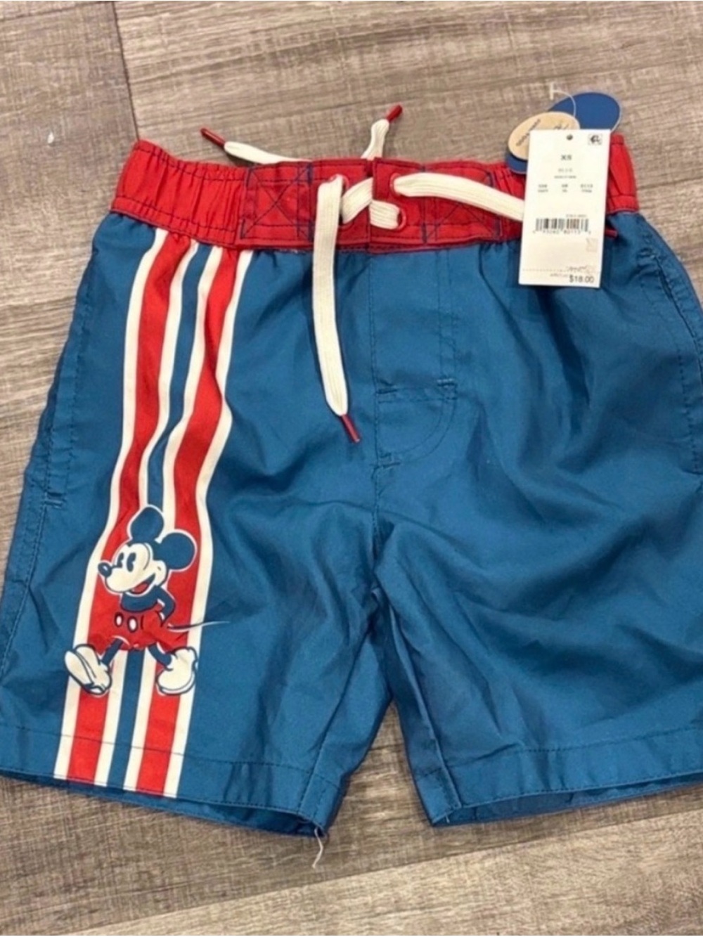 Junk Food Clothing Blue & Red Boys Mickey Swim Trunks
